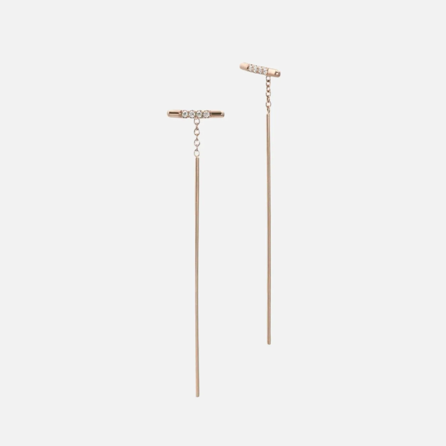Pavé Linea Threader Earring