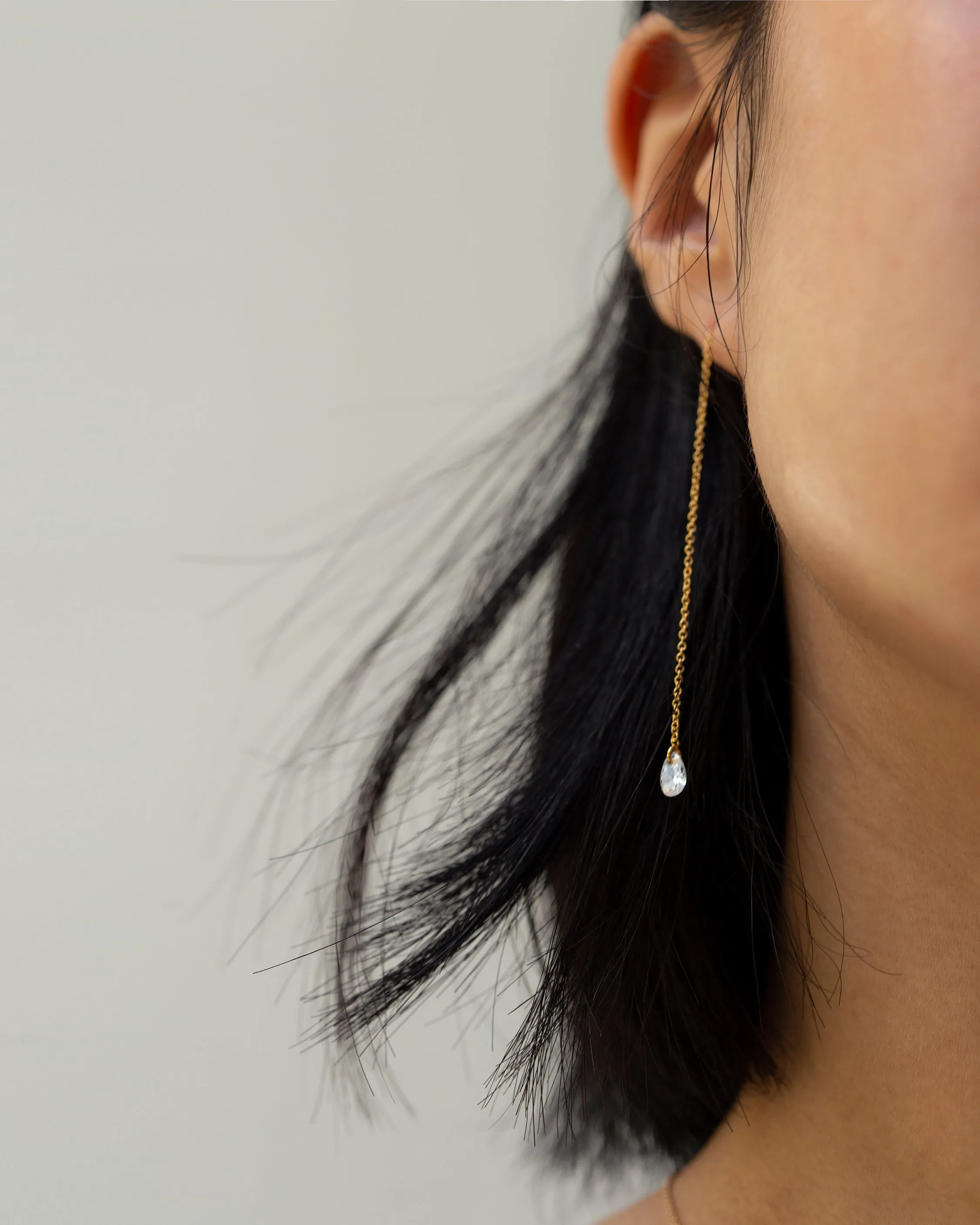 Pear CZ Drop Earrings