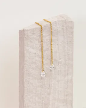 Pear CZ Drop Earrings