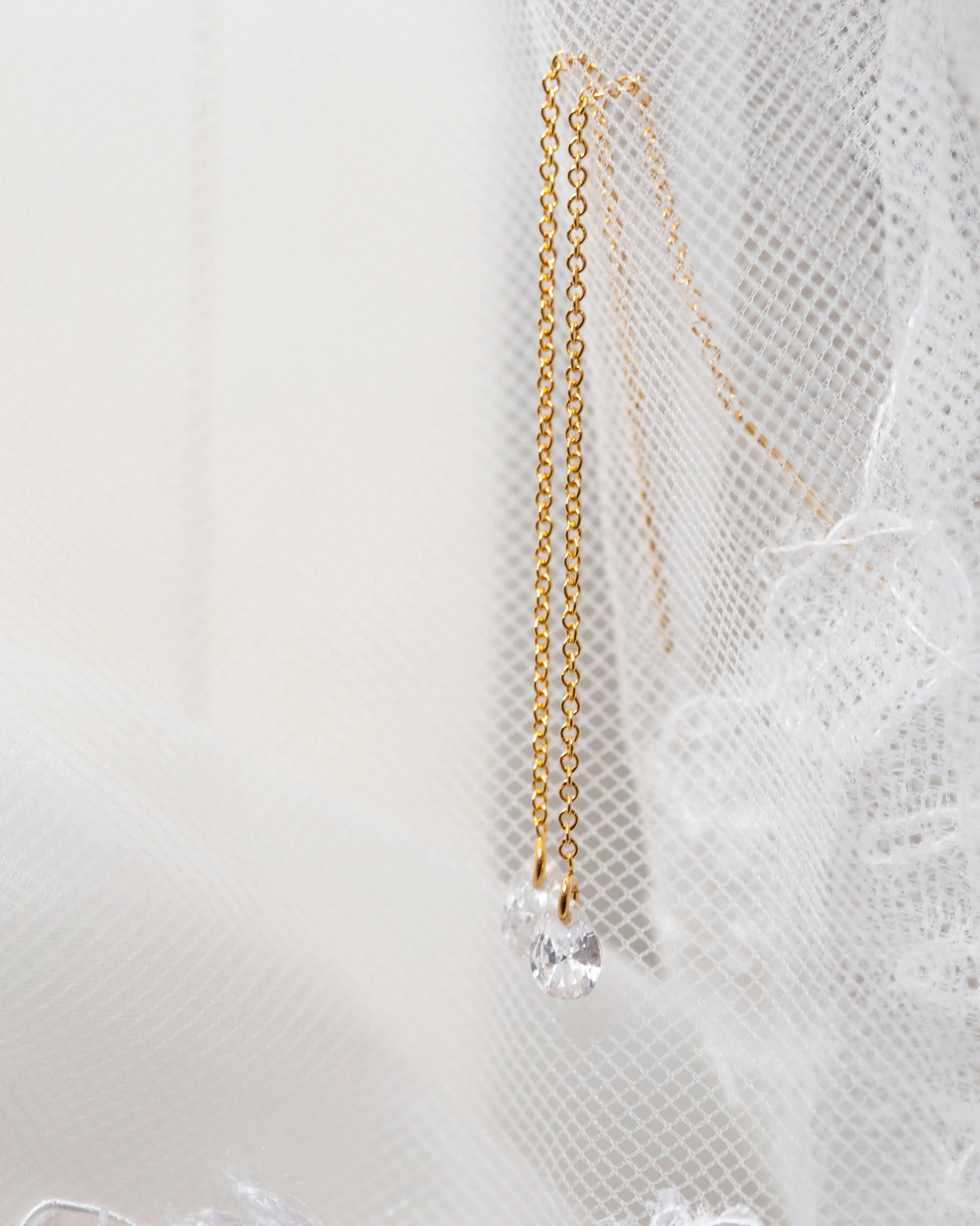 Pear CZ Drop Earrings