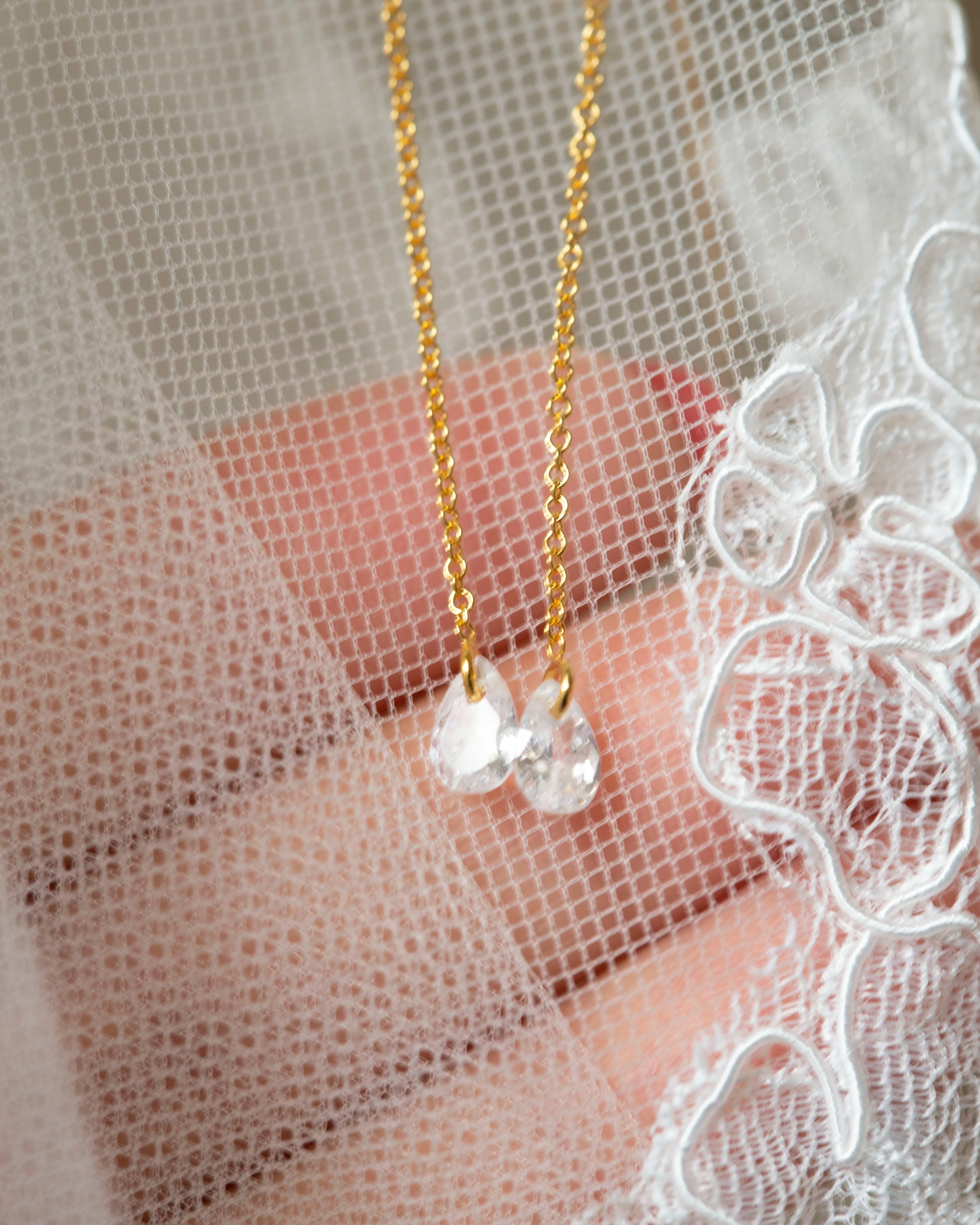 Pear CZ Drop Earrings