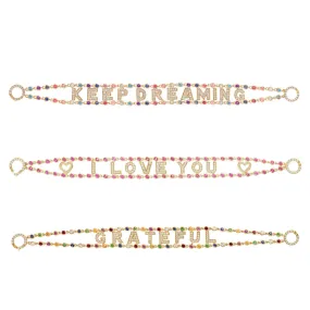 Precious Stone Mantra Bracelet