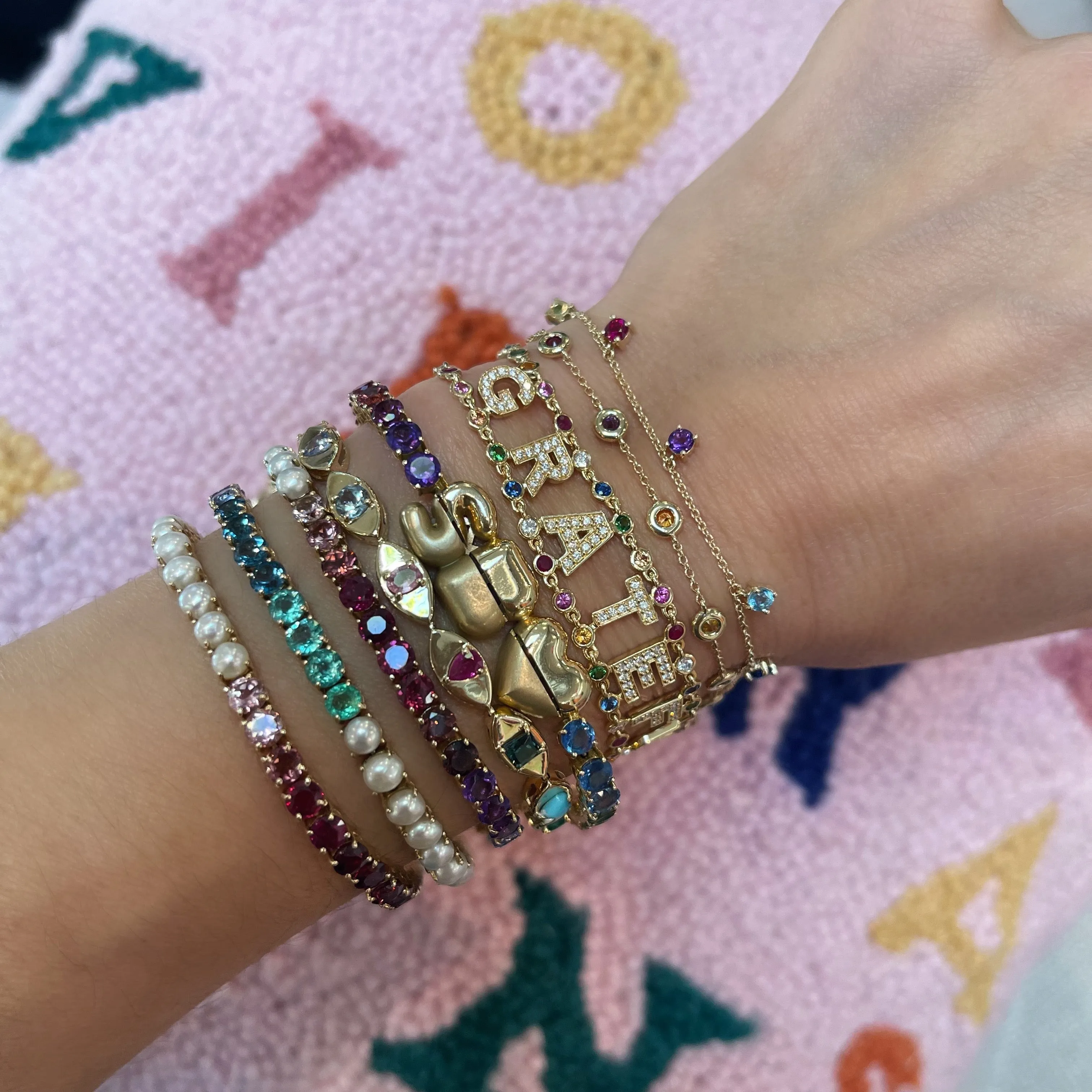 Precious Stone Mantra Bracelet