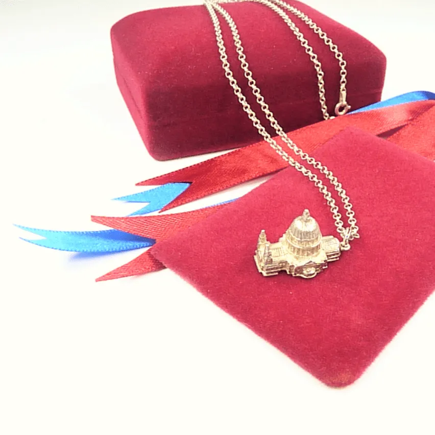 Princess Diana Memorabilia Sterling Silver Pendant Necklace 1981