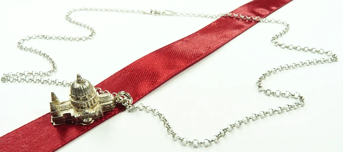 Princess Diana Memorabilia Sterling Silver Pendant Necklace 1981