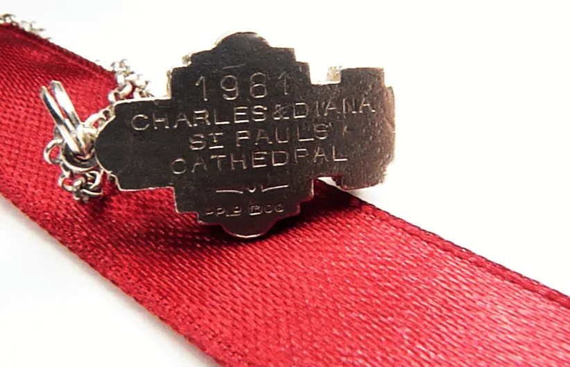 Princess Diana Memorabilia Sterling Silver Pendant Necklace 1981