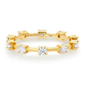 PRONGED DOTTED DIAMOND BAND