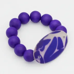 Purple Medallion Statement Bracelet