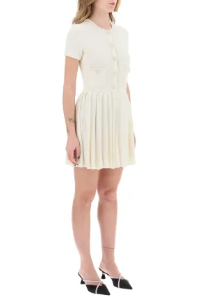 "mini knitted dress with beads embell