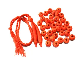 Redding Orange Cotton Thread Beads And Dori