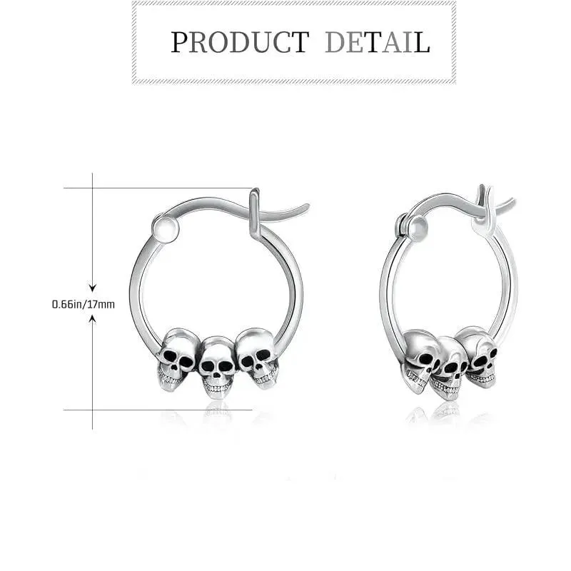 Retro Skull Halloween Earrings