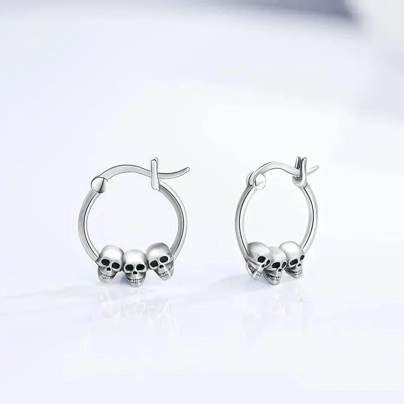 Retro Skull Halloween Earrings