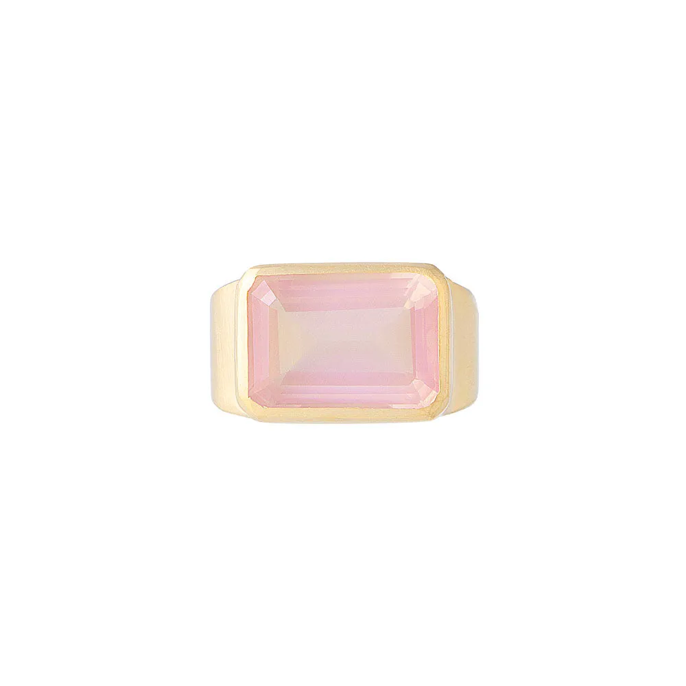 ROSE QUARTZ COCKTAIL RING