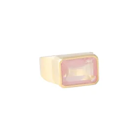 ROSE QUARTZ COCKTAIL RING