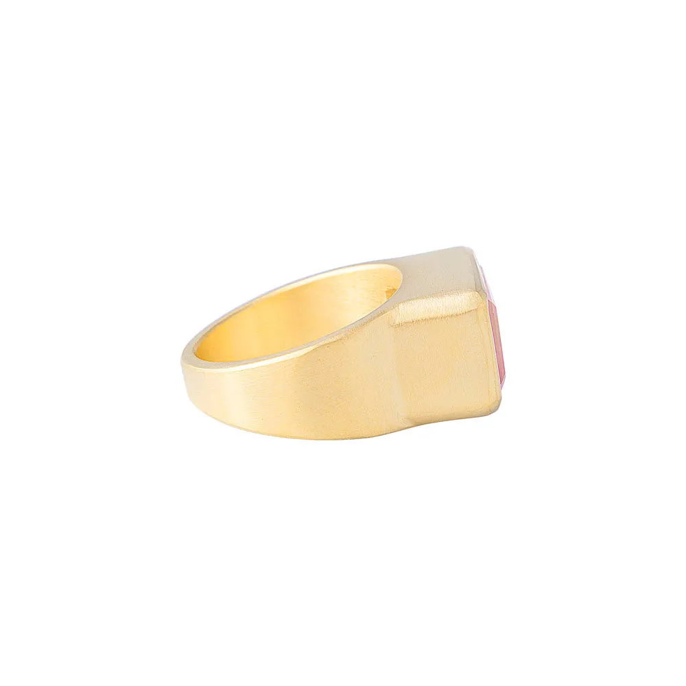 ROSE QUARTZ COCKTAIL RING