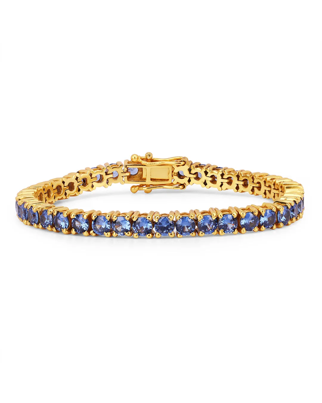 Round Tanzanite Zirconia Tennis Bracelet