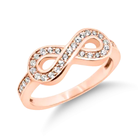 RR-160: Swarovski Zirconia Infinity Ring