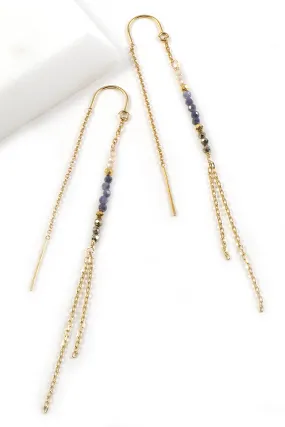 Sapphire Threader Earrings