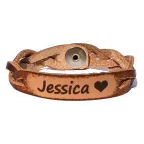 Say My Name Leather Bracelet with Symbol