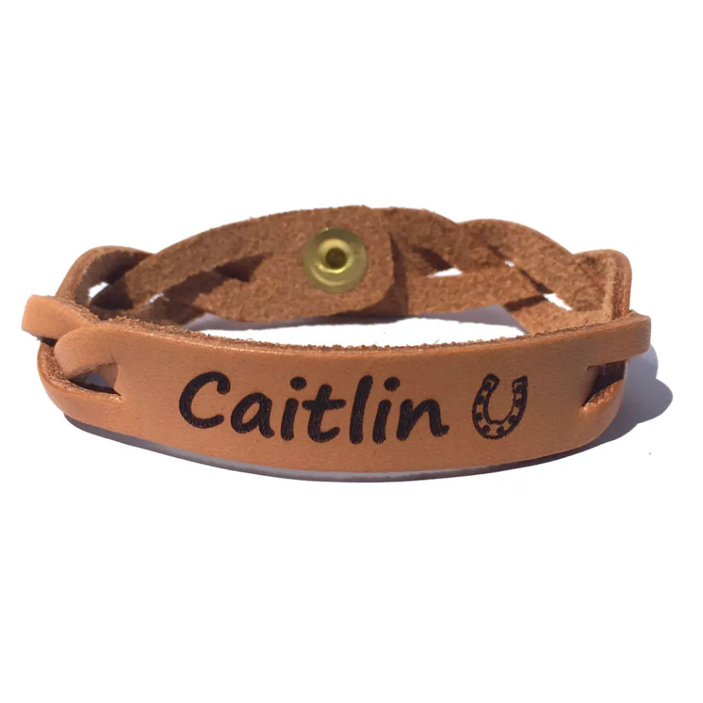 Say My Name Leather Bracelet with Symbol