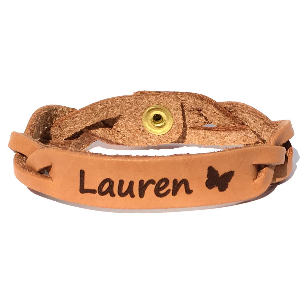Say My Name Leather Bracelet with Symbol