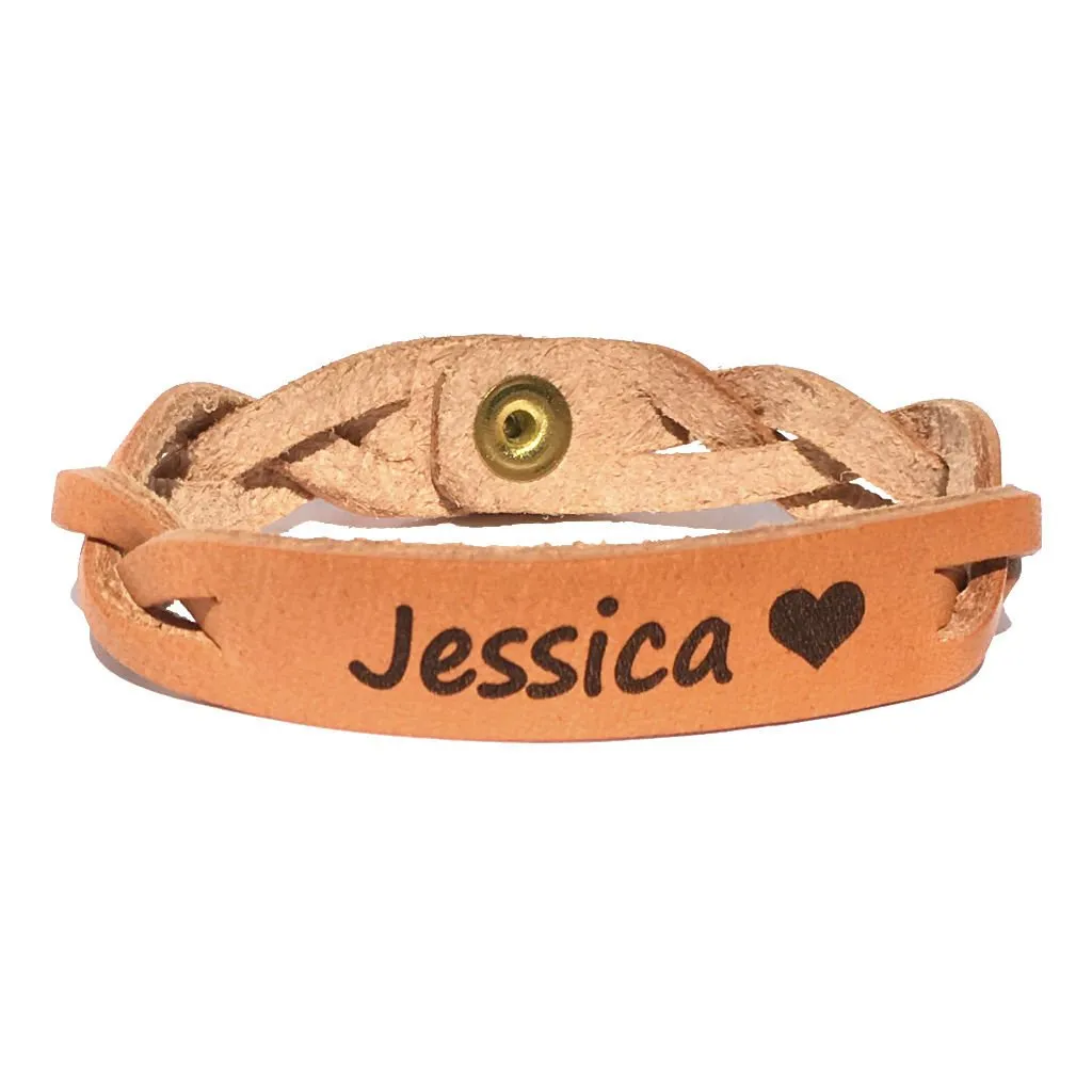 Say My Name Leather Bracelet with Symbol