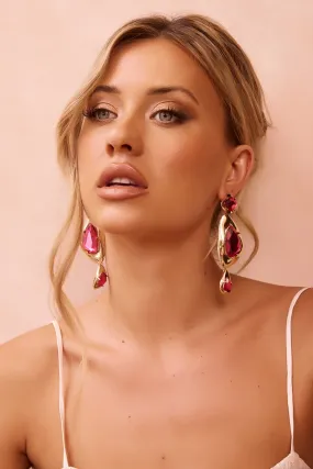 Scarlet Luxe Earrings - Pink