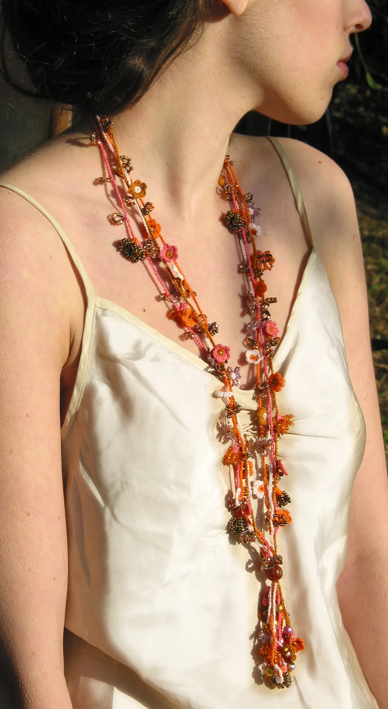 Shimmering Thread Necklaces