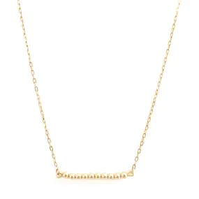 Shiny Beaded Bar Necklace