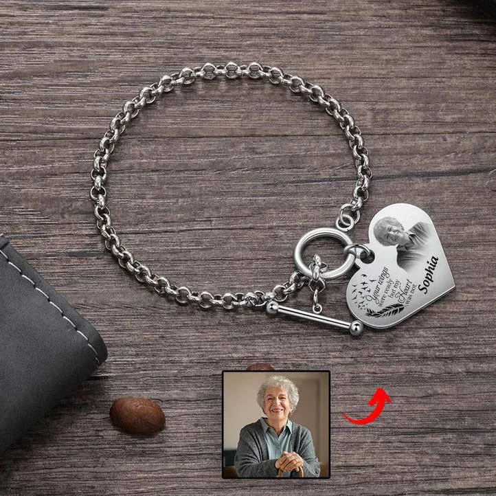 Shop Personalized Heart Bracelets No-tarnish Titanium Engraved Bracelet