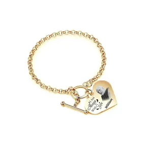 Shop Personalized Heart Bracelets No-tarnish Titanium Engraved Bracelet