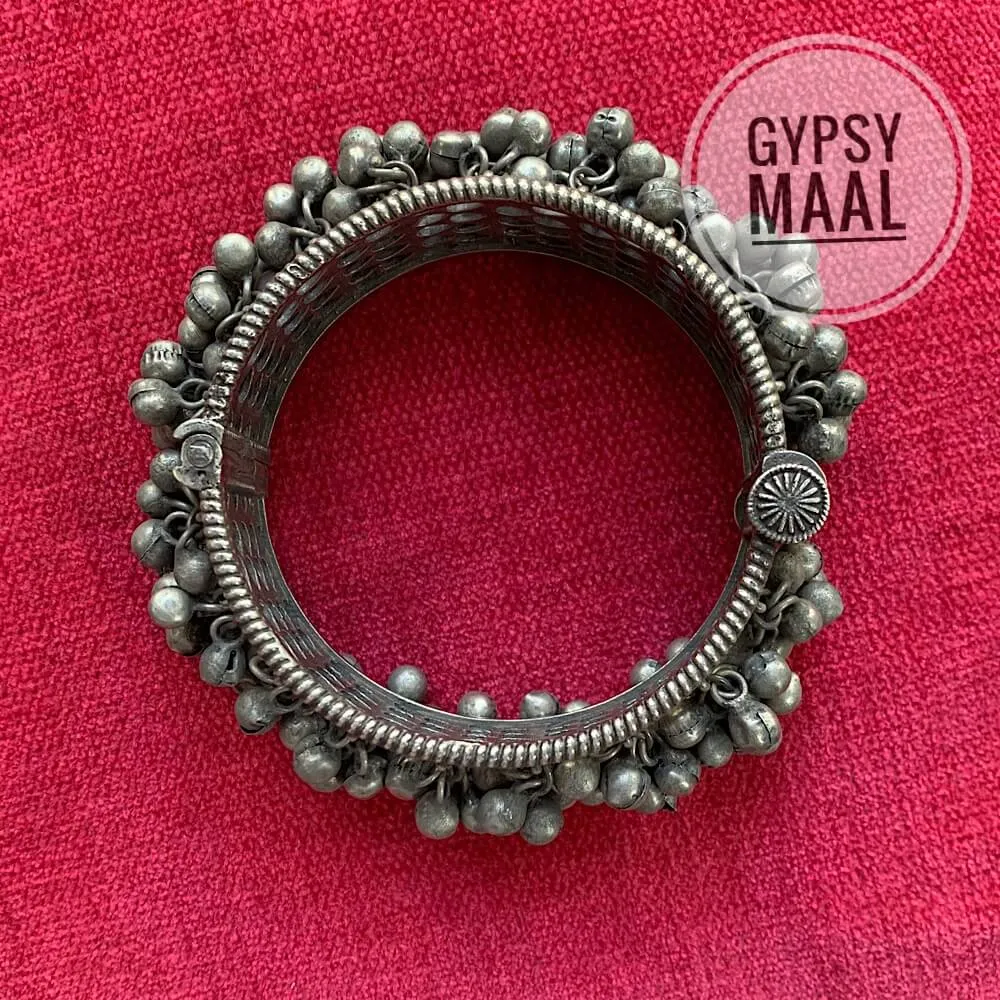 Silver look a like Ghungroo Kada Bangle