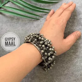 Silver look a like Ghungroo Kada Bangle