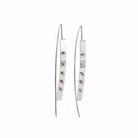 Silver Moonscape Earrings