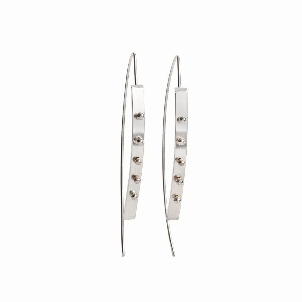Silver Moonscape Earrings