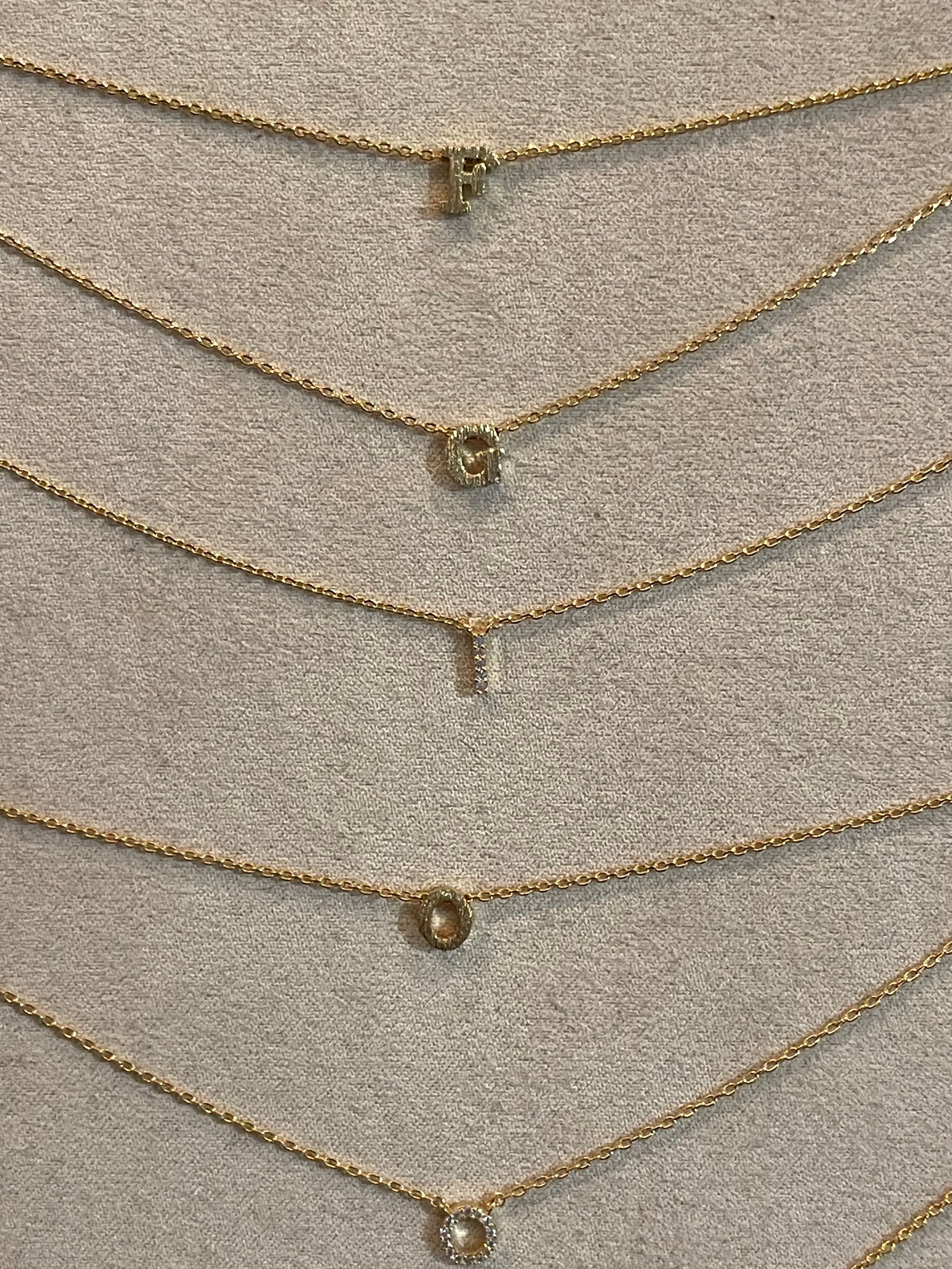 Small Initial Necklace