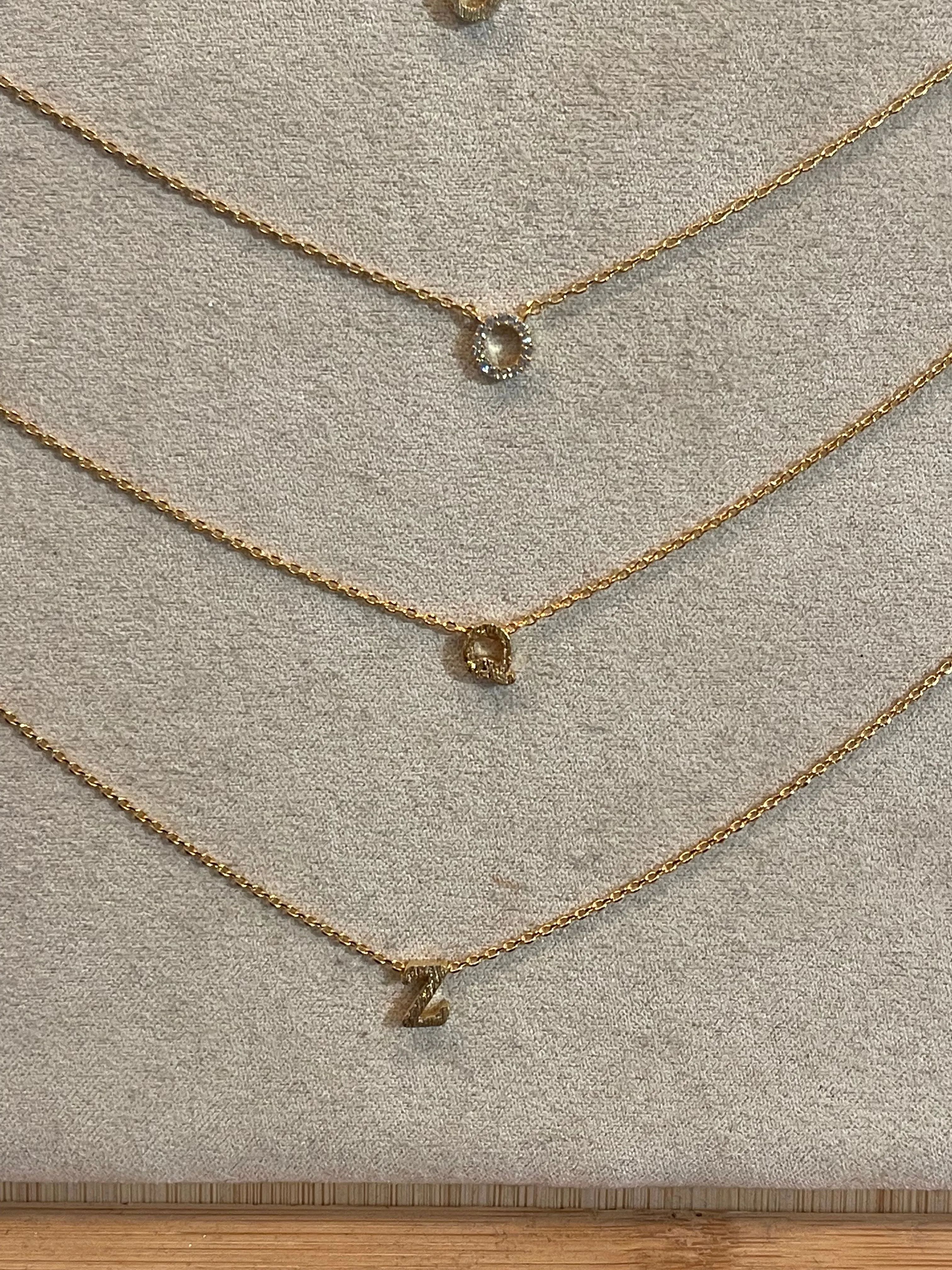 Small Initial Necklace