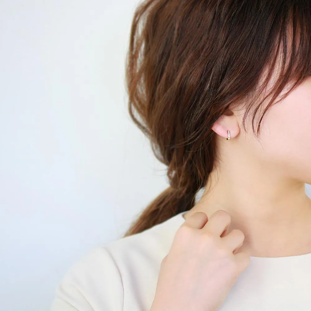 Smooth Touch Embellished Hoop Earrings
