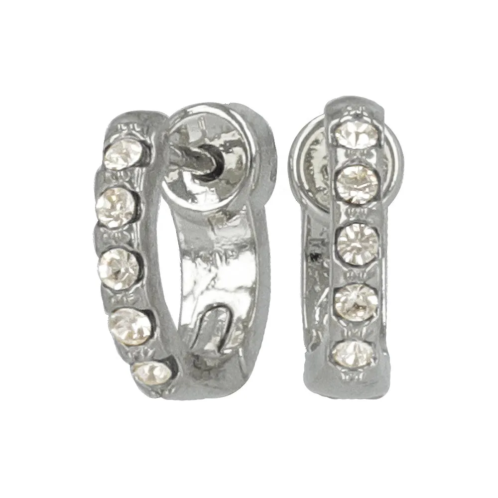 Smooth Touch Embellished Hoop Earrings