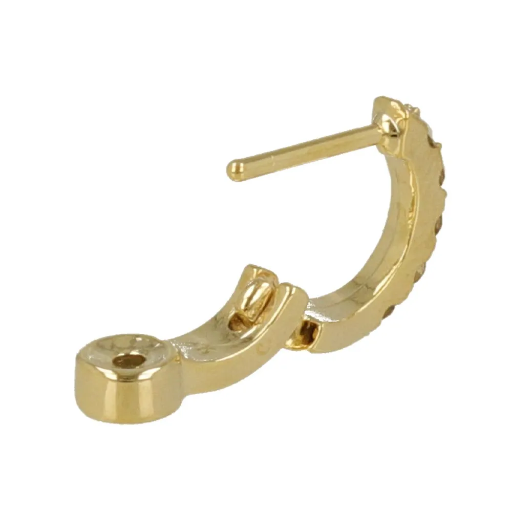 Smooth Touch Embellished Hoop Earrings