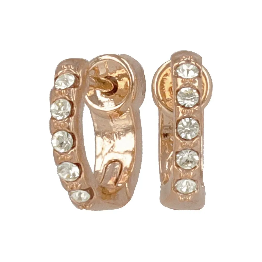 Smooth Touch Embellished Hoop Earrings