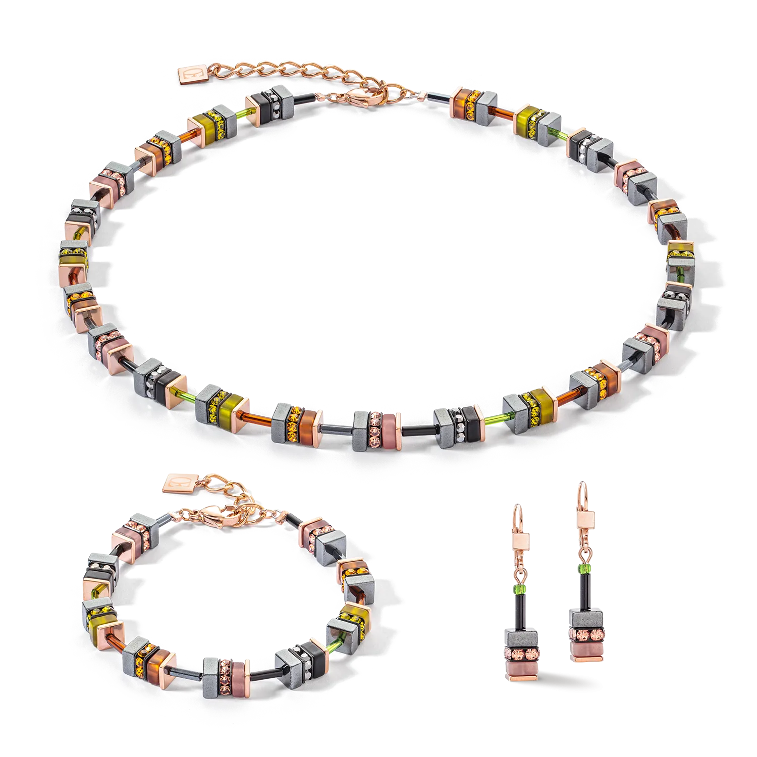Sparkling Classic Elements necklace rose gold-autumn