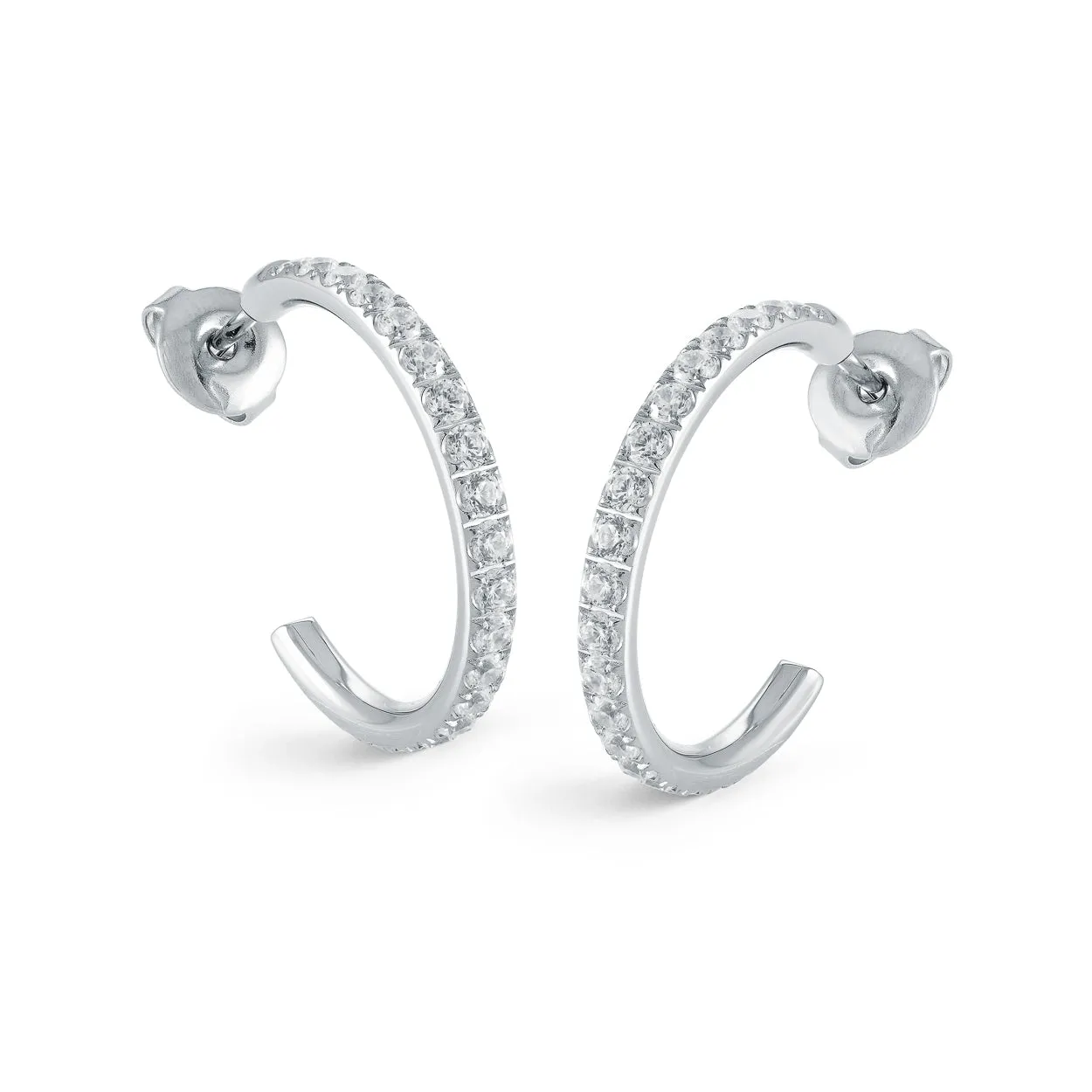 Studded Open Hoop Earrings 22mm