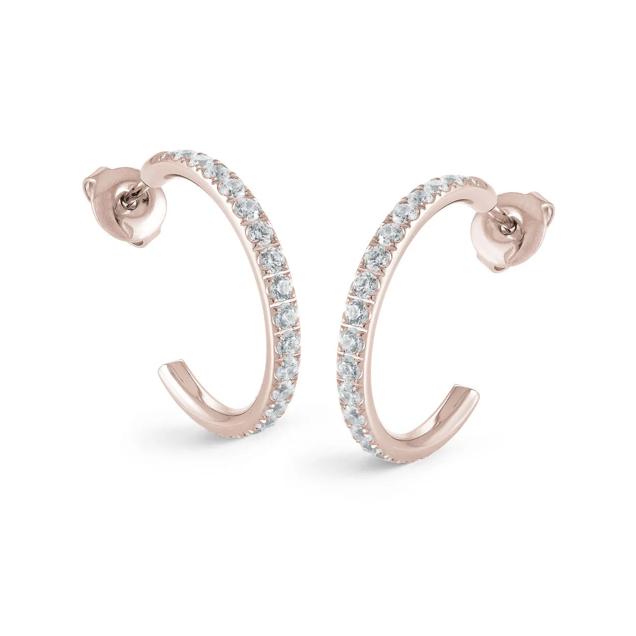 Studded Open Hoop Earrings 22mm