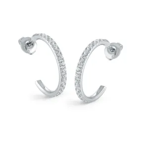 Studded Open Hoop Earrings 22mm