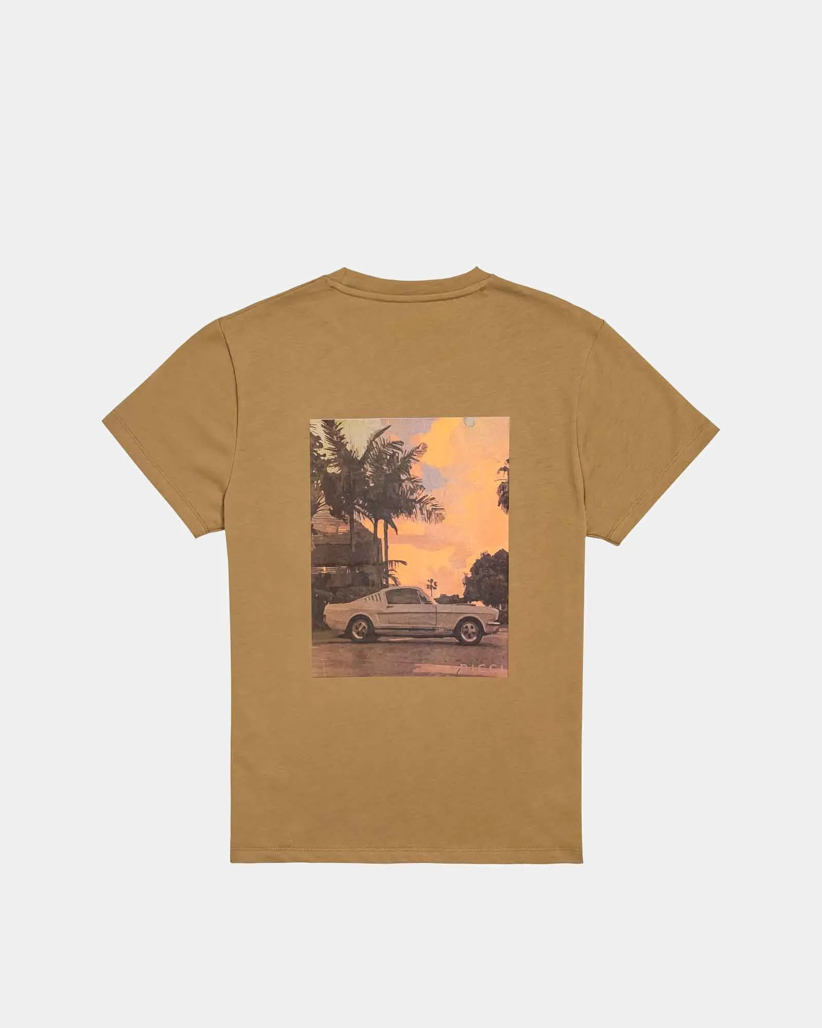 'Sunset Drive' Camel T-shirt