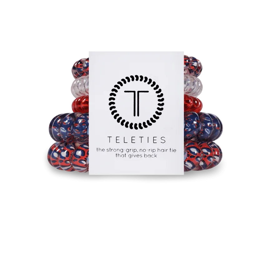 Teleties Hair Tie - Large and Small Band Pack of 5 - American Energy