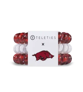 Teleties Hair Tie - Large Band Pack of 3 - University of Arkansas