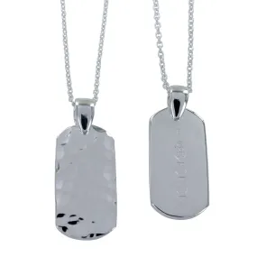 Textured Dog Tag Pendant