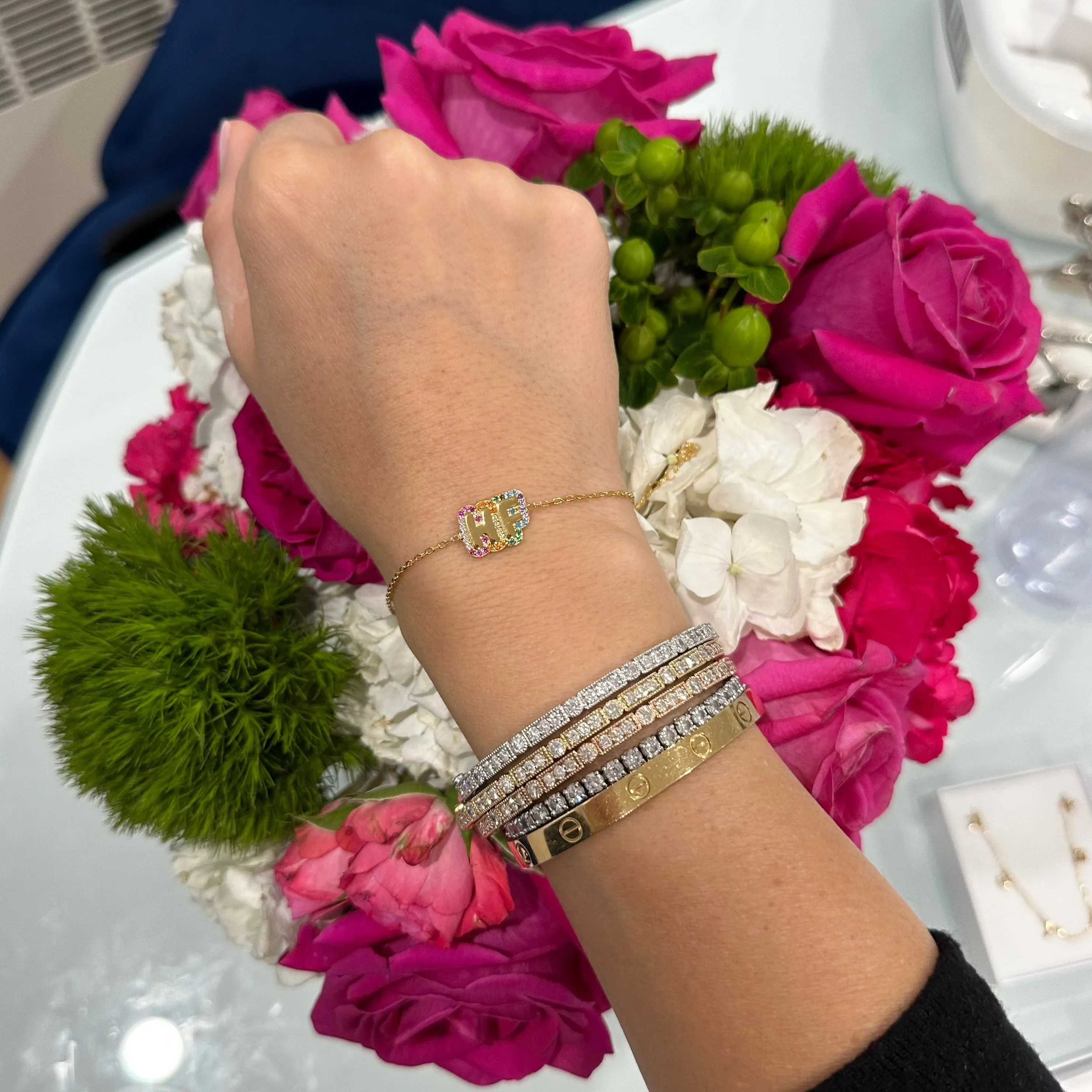 Theo Bubble Nameplate Bracelet